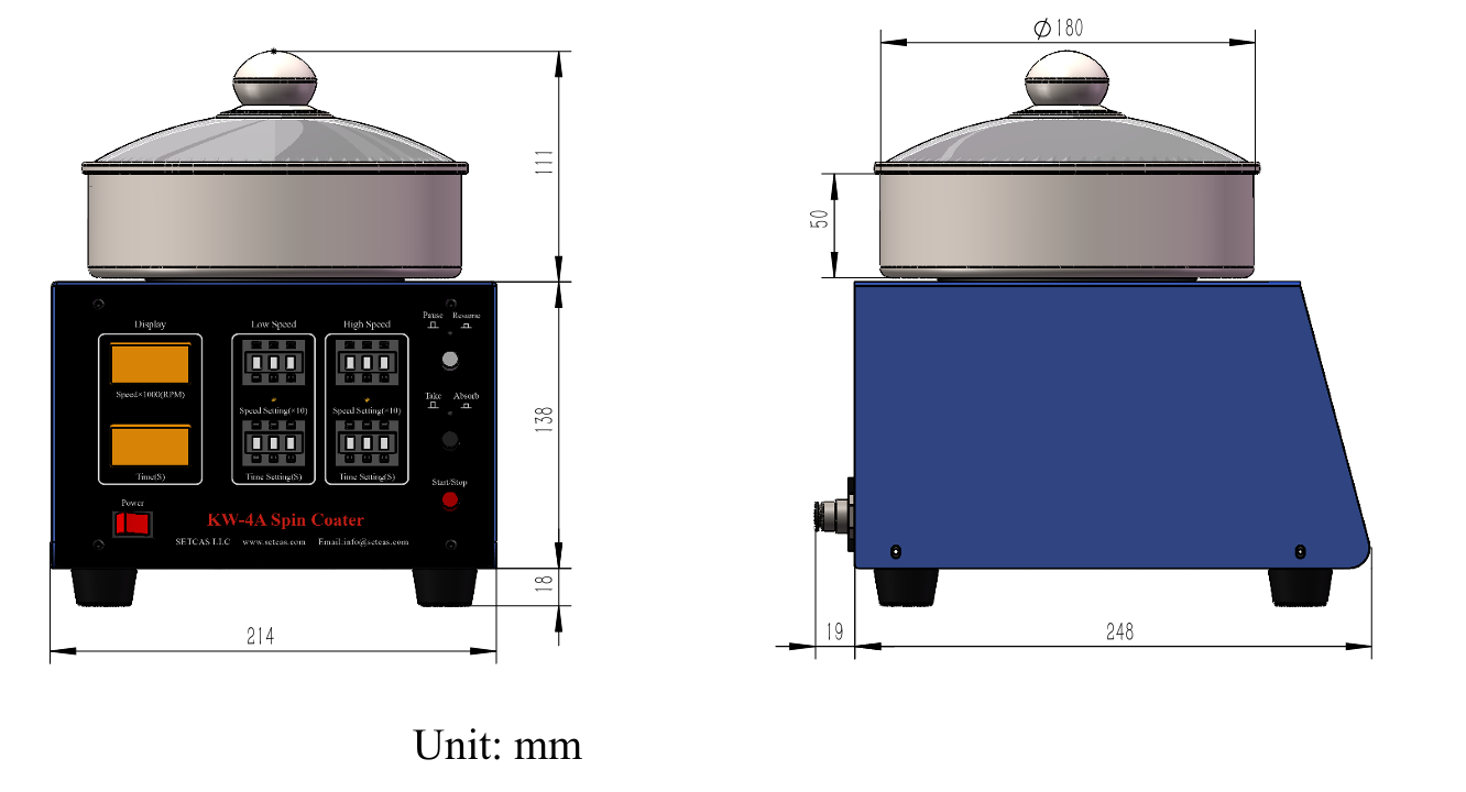 KW-4B Dimensional Drawing
