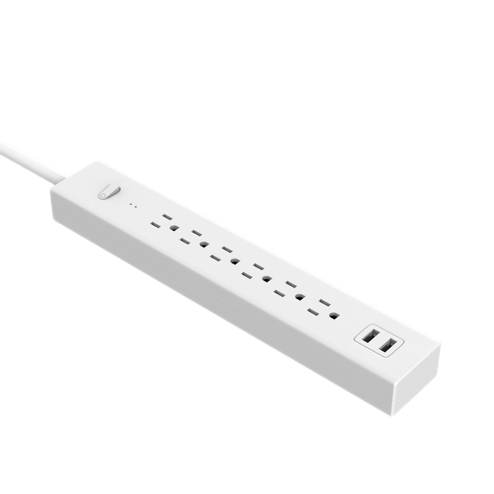 6 Outlets Power Strip With 2 USB -Hengtian