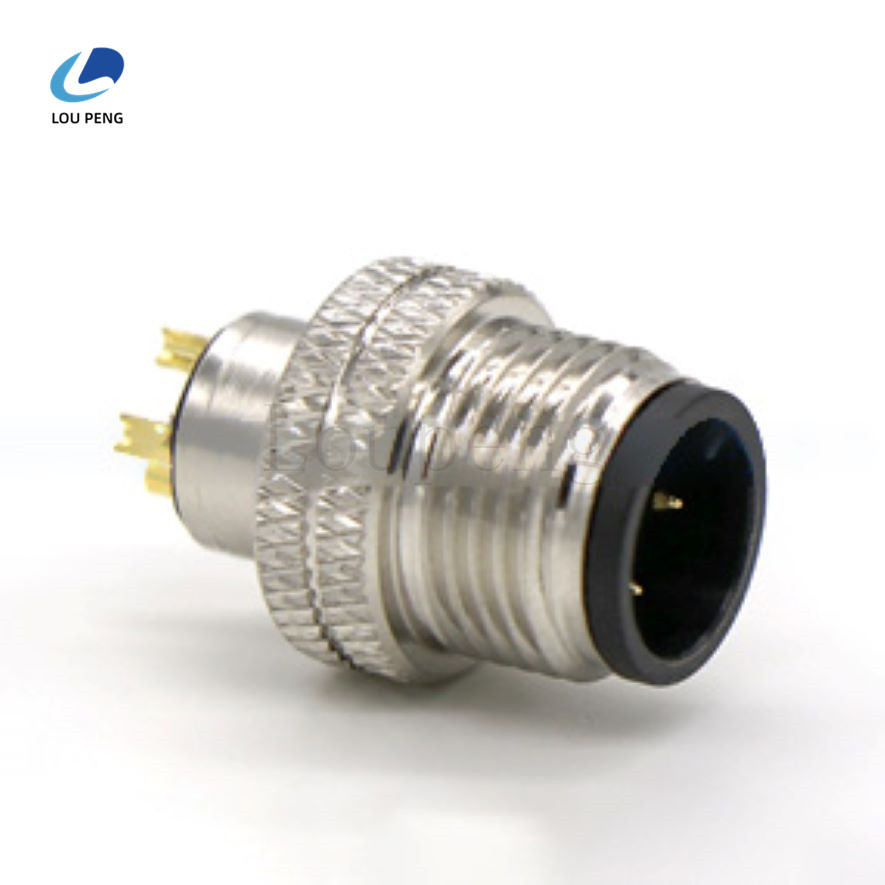 M12短款屏蔽连接器公胶芯