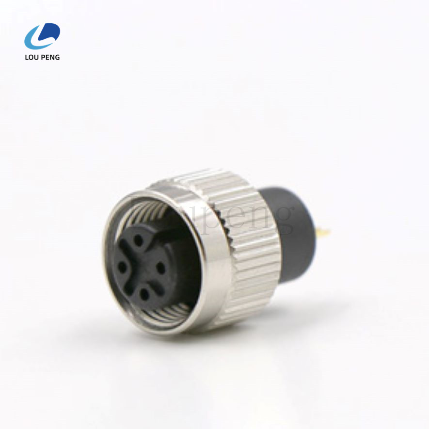 M12防松防振普通包胶连接器母胶芯