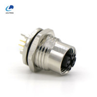 M12以太网X型接口前锁插座连接器母胶芯