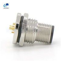 前锁螺纹连接M12连接器公头