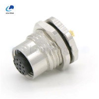 前锁螺纹连接M12连接器母头