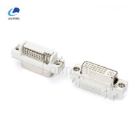 DVI-24-590度插板,半金白胶,铆铁鱼叉,定位柱1.30mm,尾端2.30mm,锁螺丝