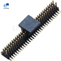 1.0间距双排贴片排针塑高1.02-50p