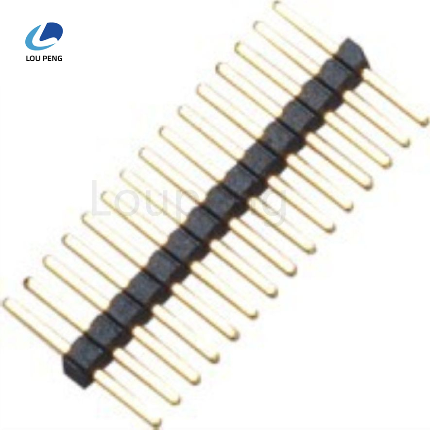 1.0间距排针直插塑高1.0单排