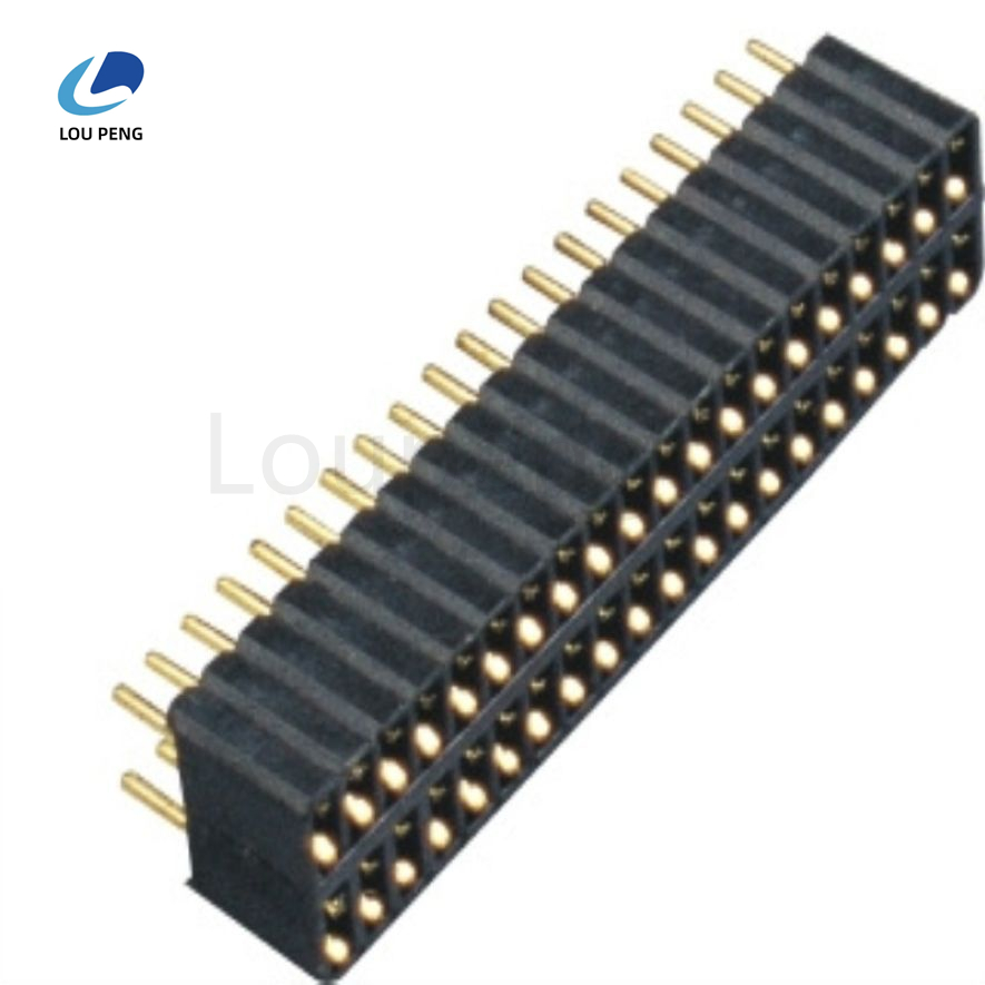 1.27间距排母双排直插胶高4.62~50P