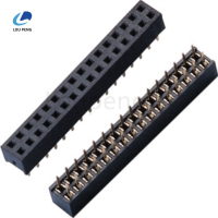 2.0间距排母双排直插胶高4.04.34.62~40P镀金