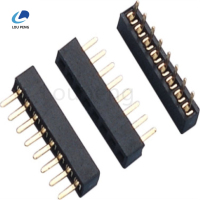 1.27间距排母胶高2.0单排直插2~50P