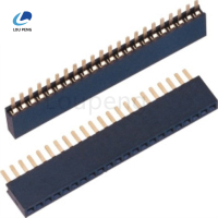 1.27间距排母胶高2.03.44.3U端单排直插2~50P