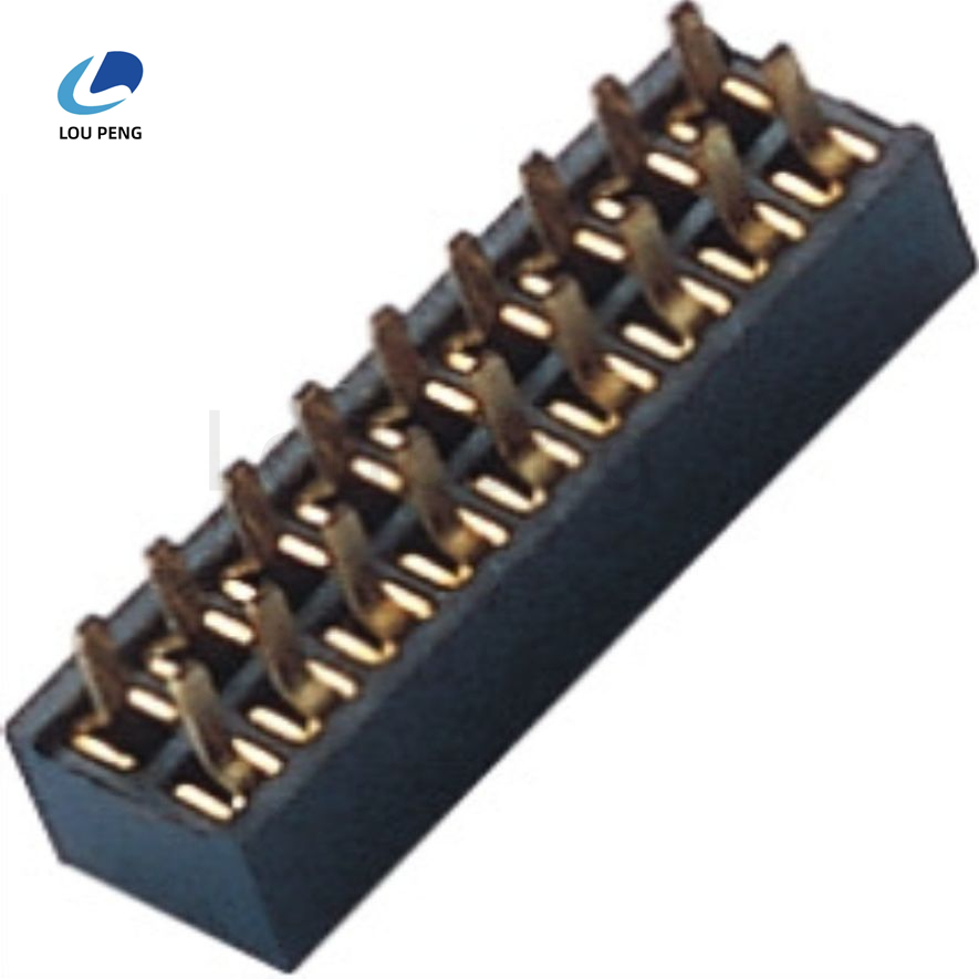 1.27间距排母双排直插塑高3.42~50P