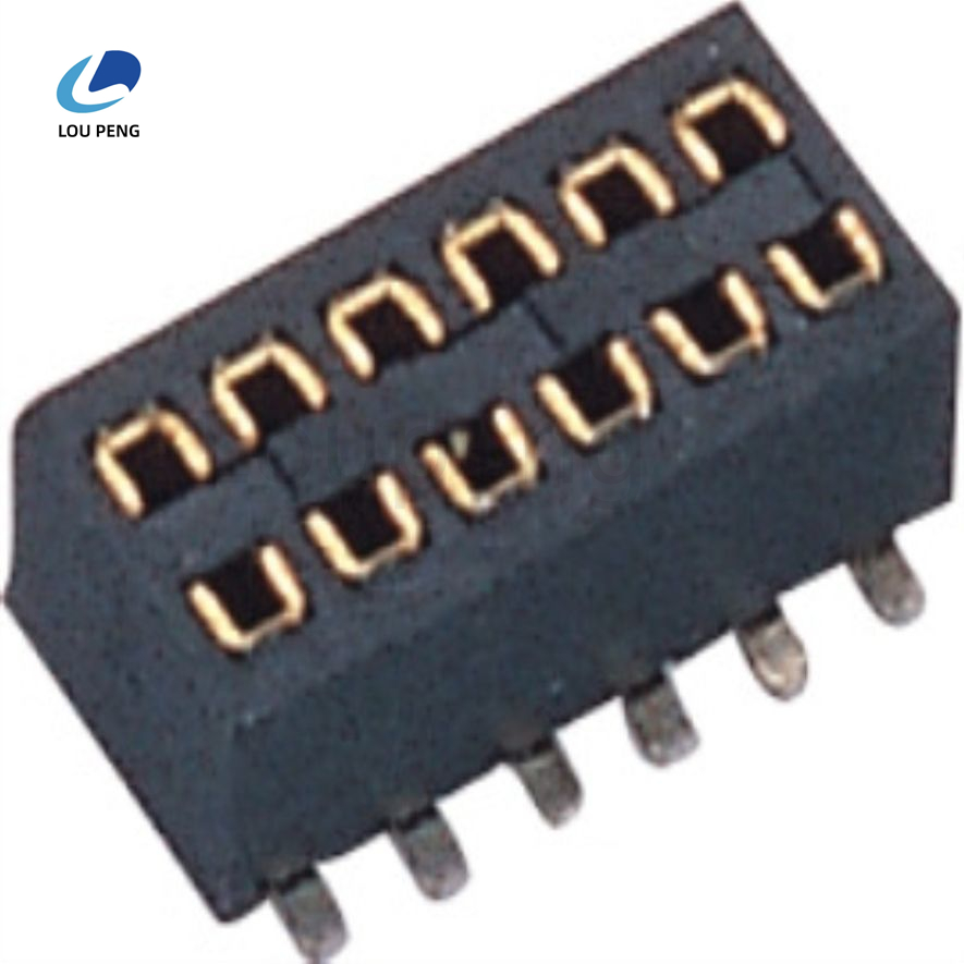 1.27间距上插式排母胶高2.0双排立贴2~50P