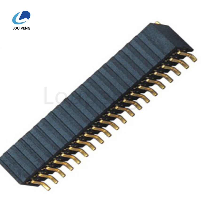 1.27间距排母侧插型SMT胶高3.52~50P