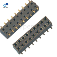 2.0间距上插式排母双排立贴SMT胶高2.02~40P