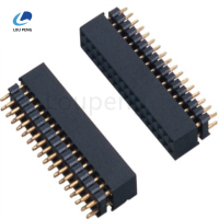 2.0间距排母双排直插胶高6.35加高型Y端PC104端子2~40PIN