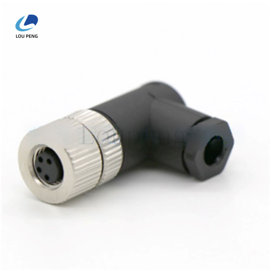 M8塑胶弯头连接器母头