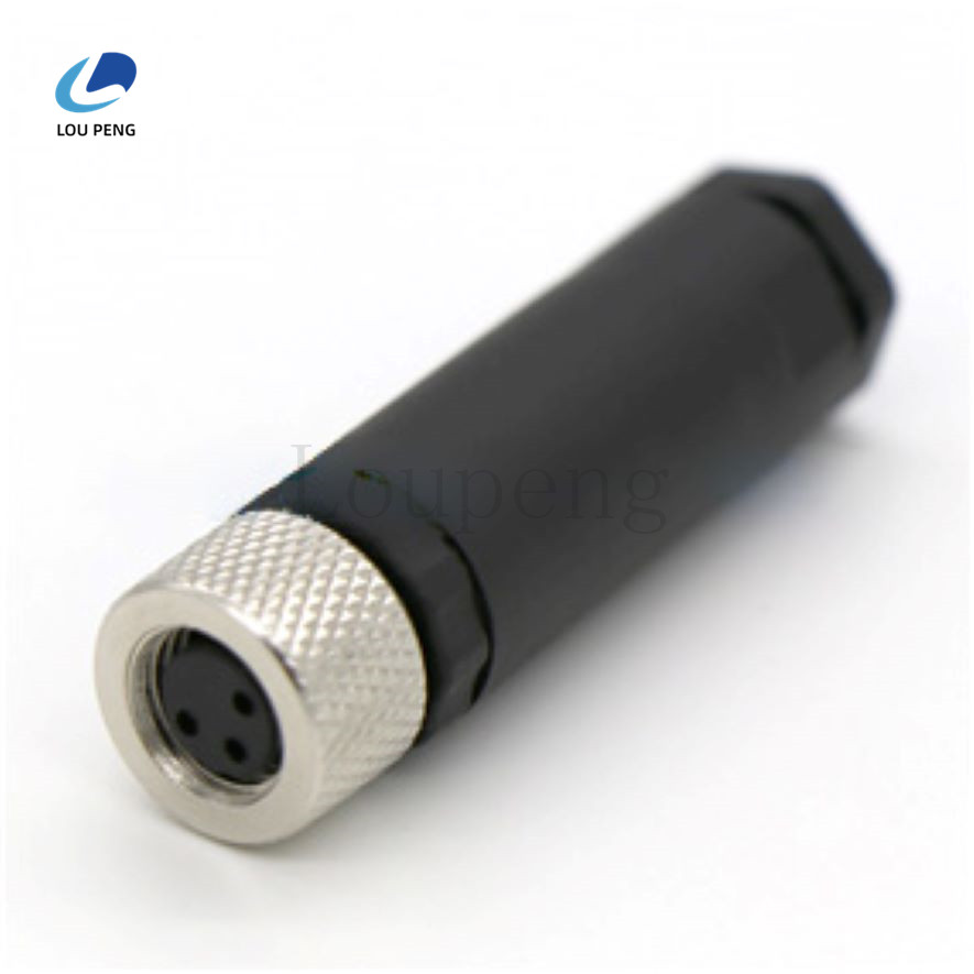 M8塑胶直头连接器母头