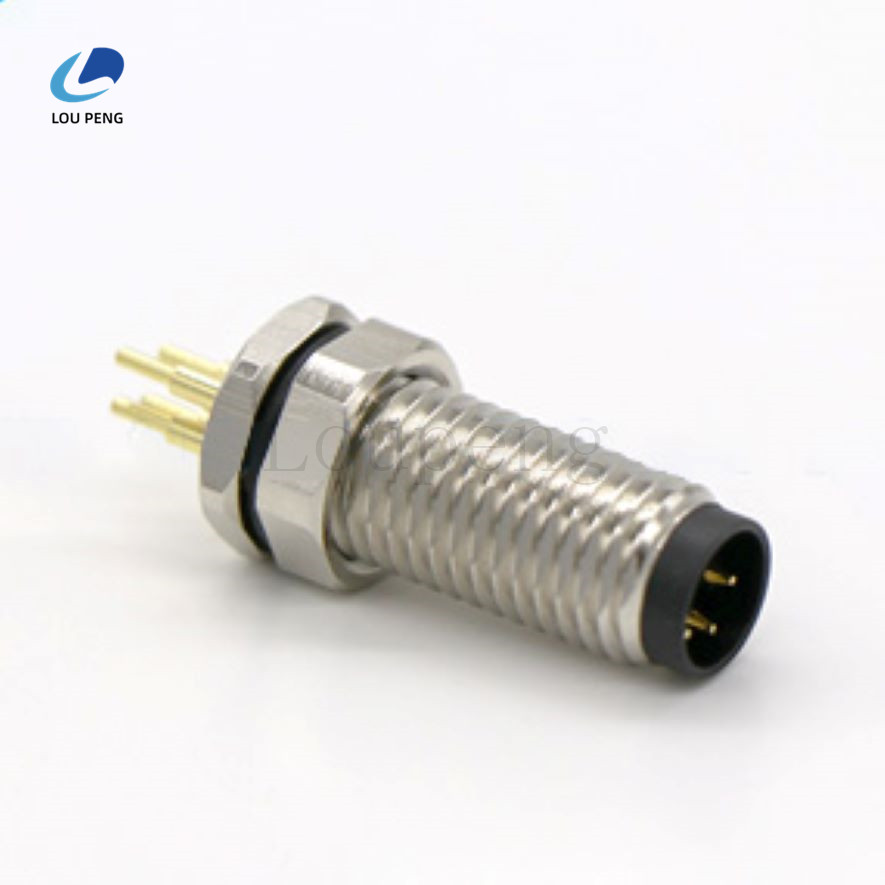 前锁M8公头PCB连接器