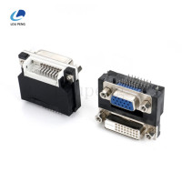 DVI24-0对HDR15母蓝胶，锁4.8螺丝