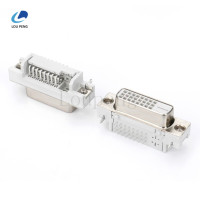 DVI-24-190度插板,半金白胶,铆铁鱼叉,定位柱1.30mm,尾端2.30m，铆合