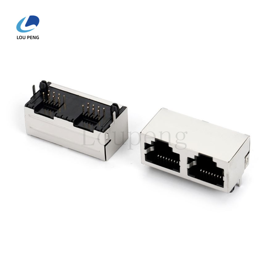 RJ45网口8P8C双胞无灯