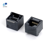 RJ45网口SMT立式插座全塑