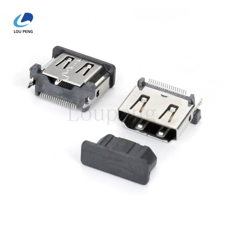 HDMI19PINA母直立式SMT型,10.5H