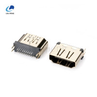 HDMI180度夹板式，外壳镀金