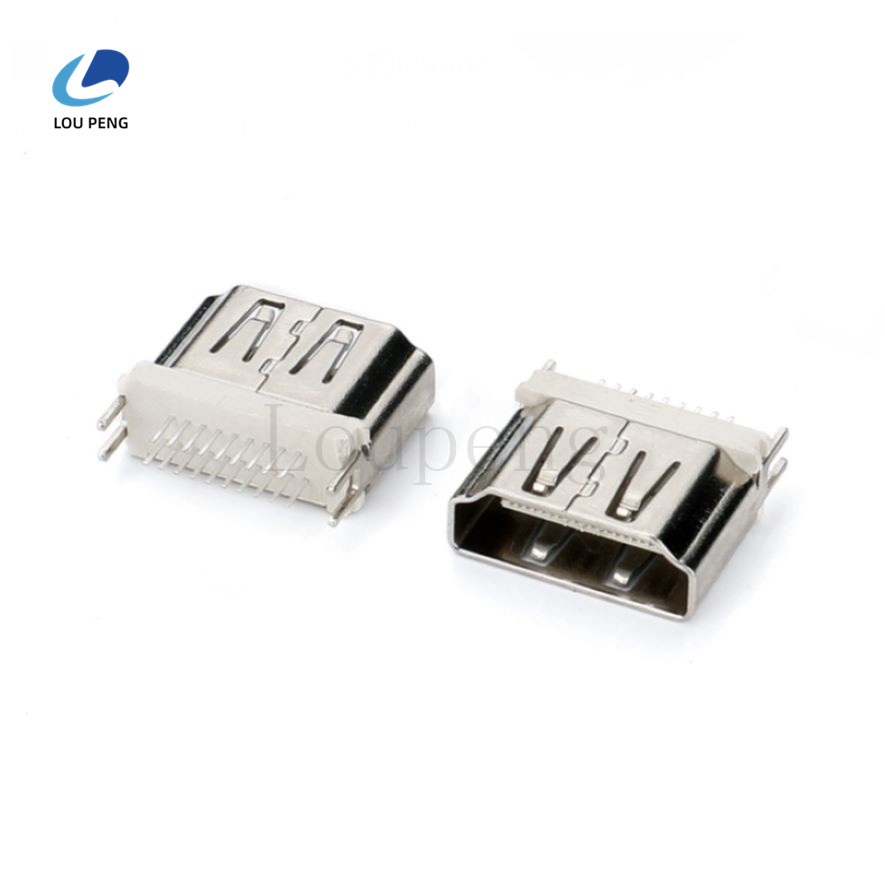 HDMI180度夹板式，外壳镀镍