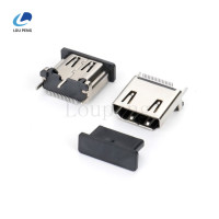 HDMIAF19P-13mmLCP料端子镀金GF脚宽铁壳镀镍
