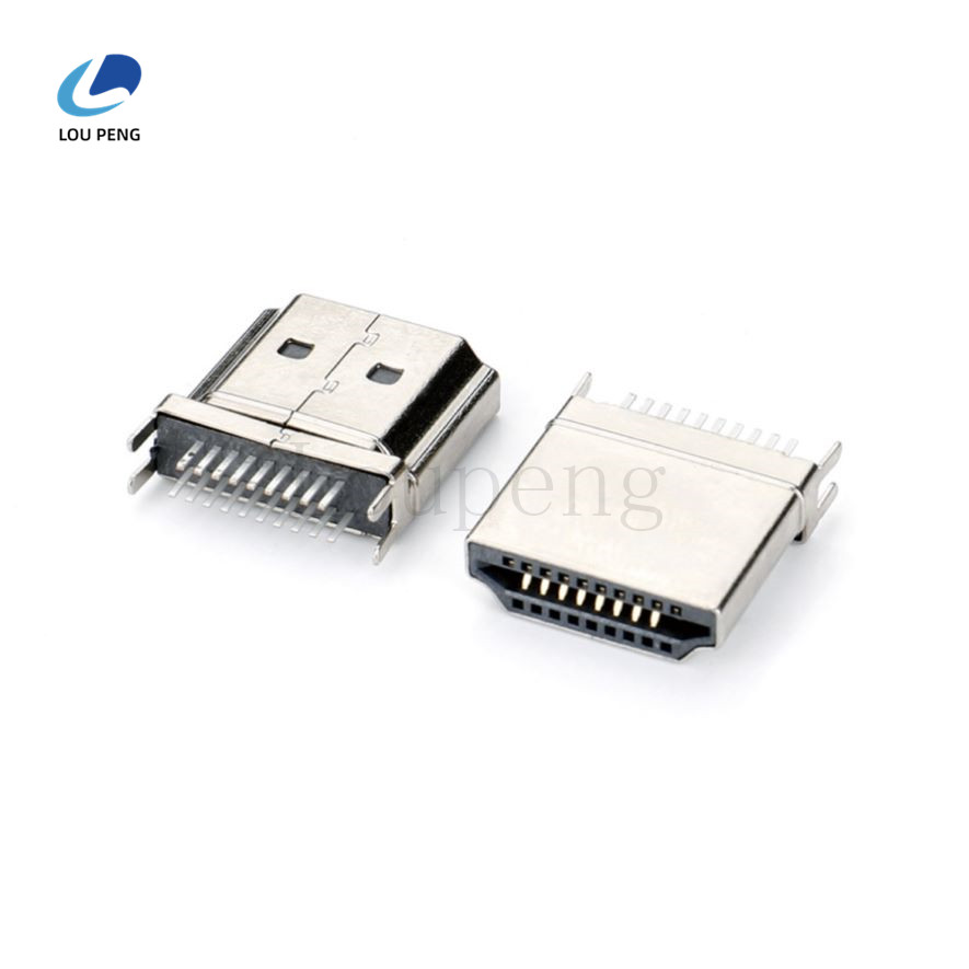 HDMI公头，铁壳镀镍