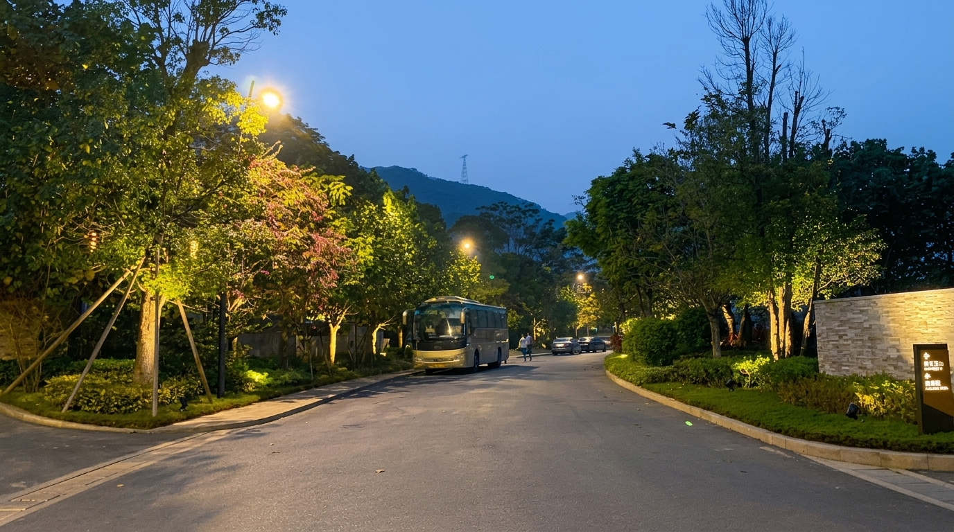 LED landscape mood lighting for hotel garden & pathway project thumb 3