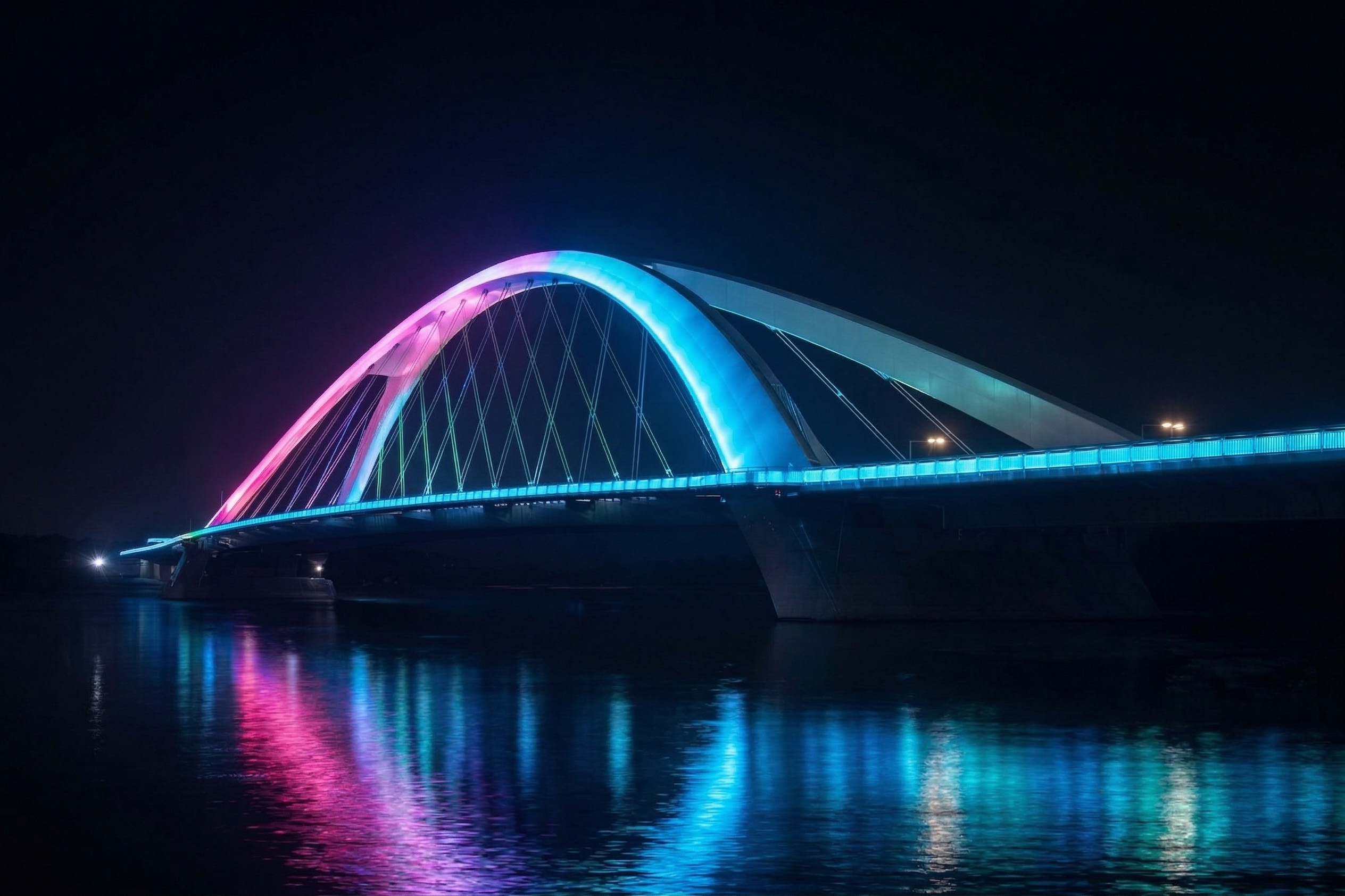 Nightscape upgrading of Mianyang Science and Technology City infrastructure