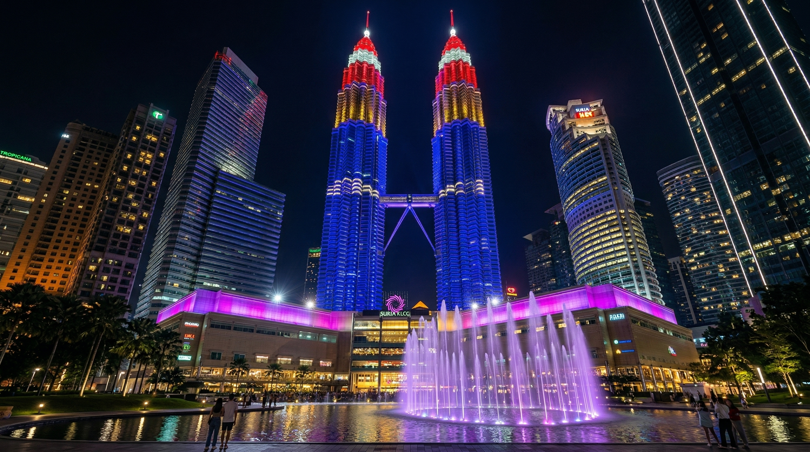 LED architectural facade lighting for Suria KLCC in Kuala Lumpur