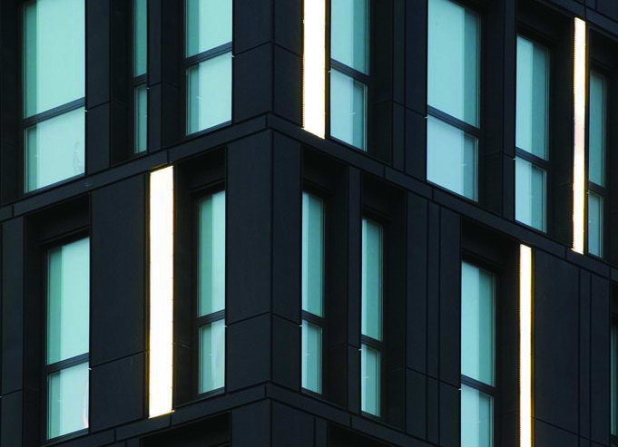 MADRIX DMX512 controlled dynamic RGBW facade lighting installation by TPK Lighting in New York