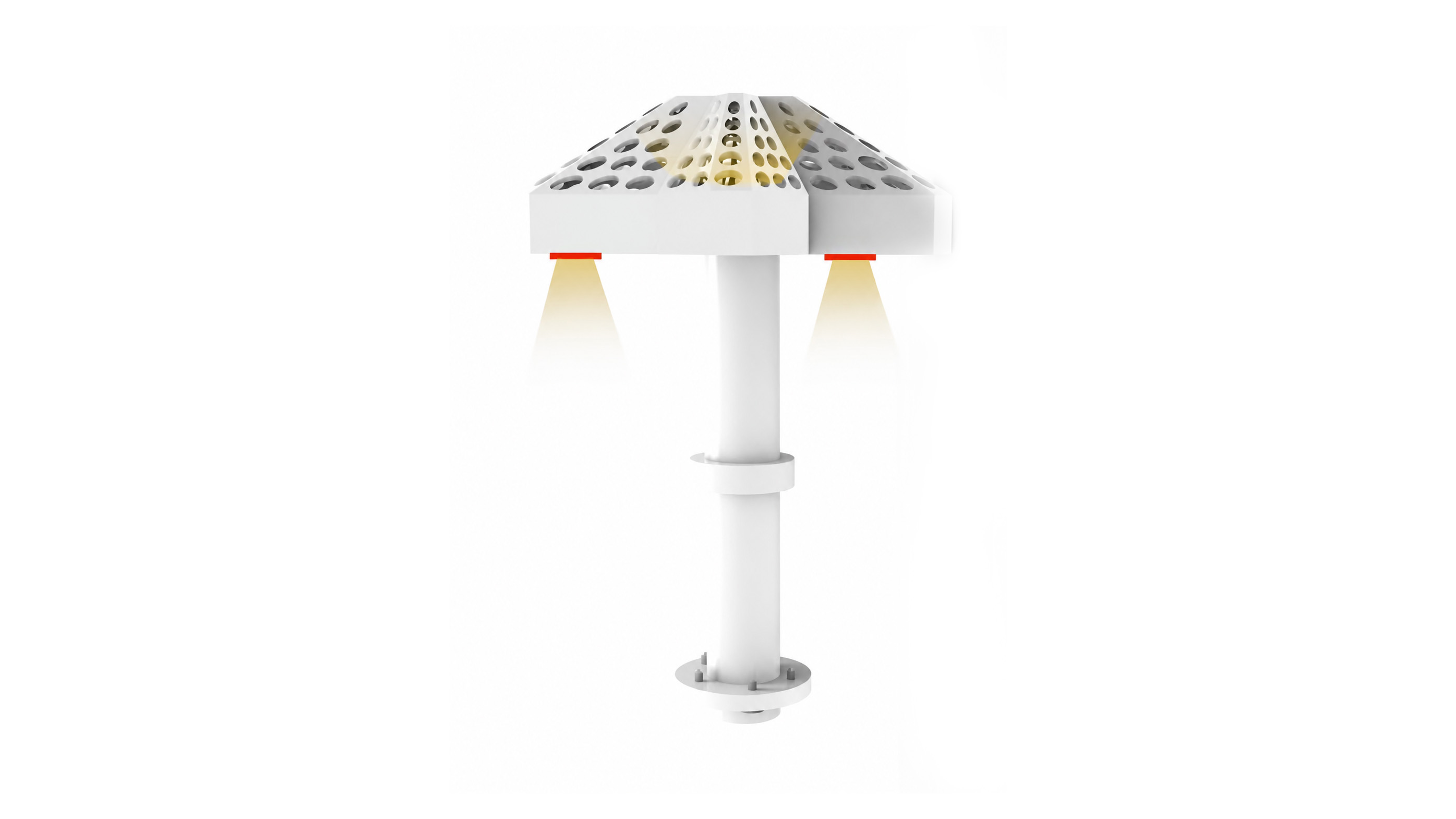 LLS-OP-W30C 30×30mm linear fixture fitting within the 32mm spandrel cavity — slab-edge installation, TPK Lighting