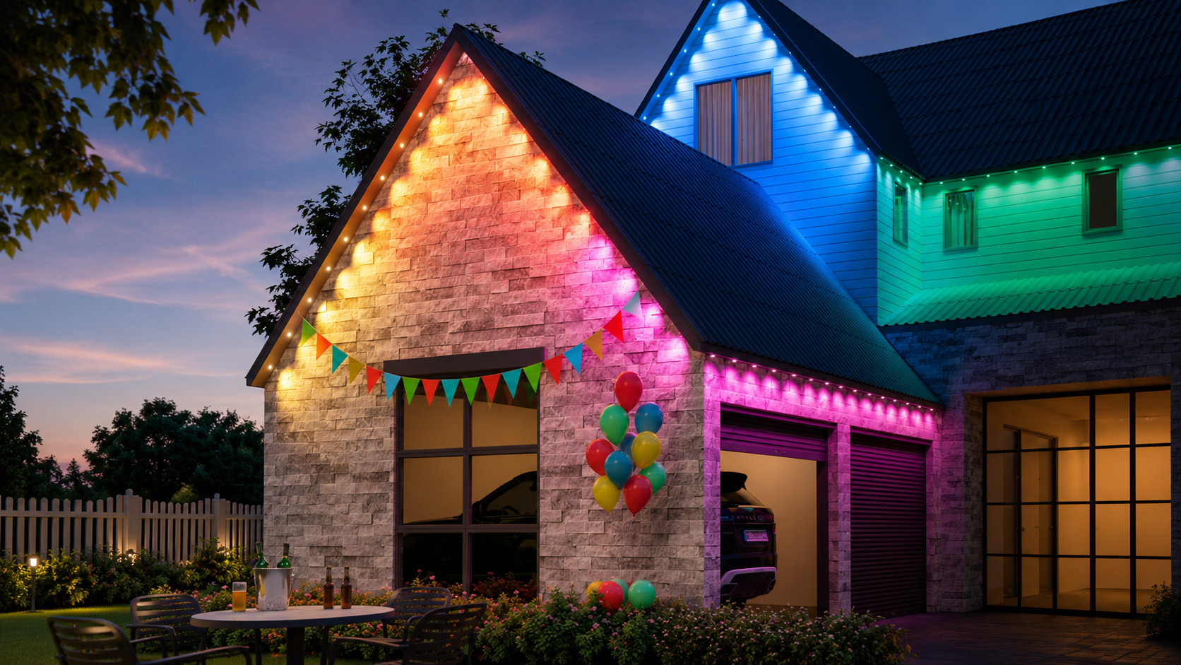 Impression 3 RGB pixel string light nightscape application | TPK Lighting