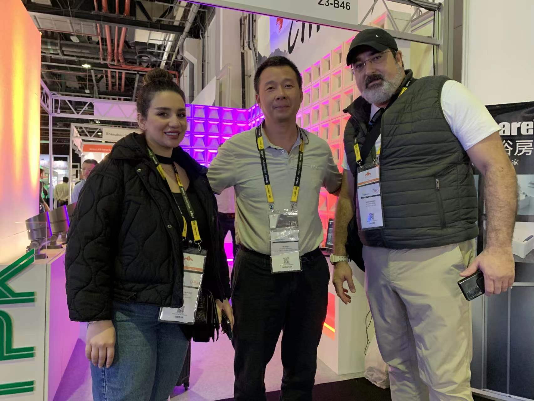 TPK Lighting sales team discussing large-scale projects with Middle Eastern clients