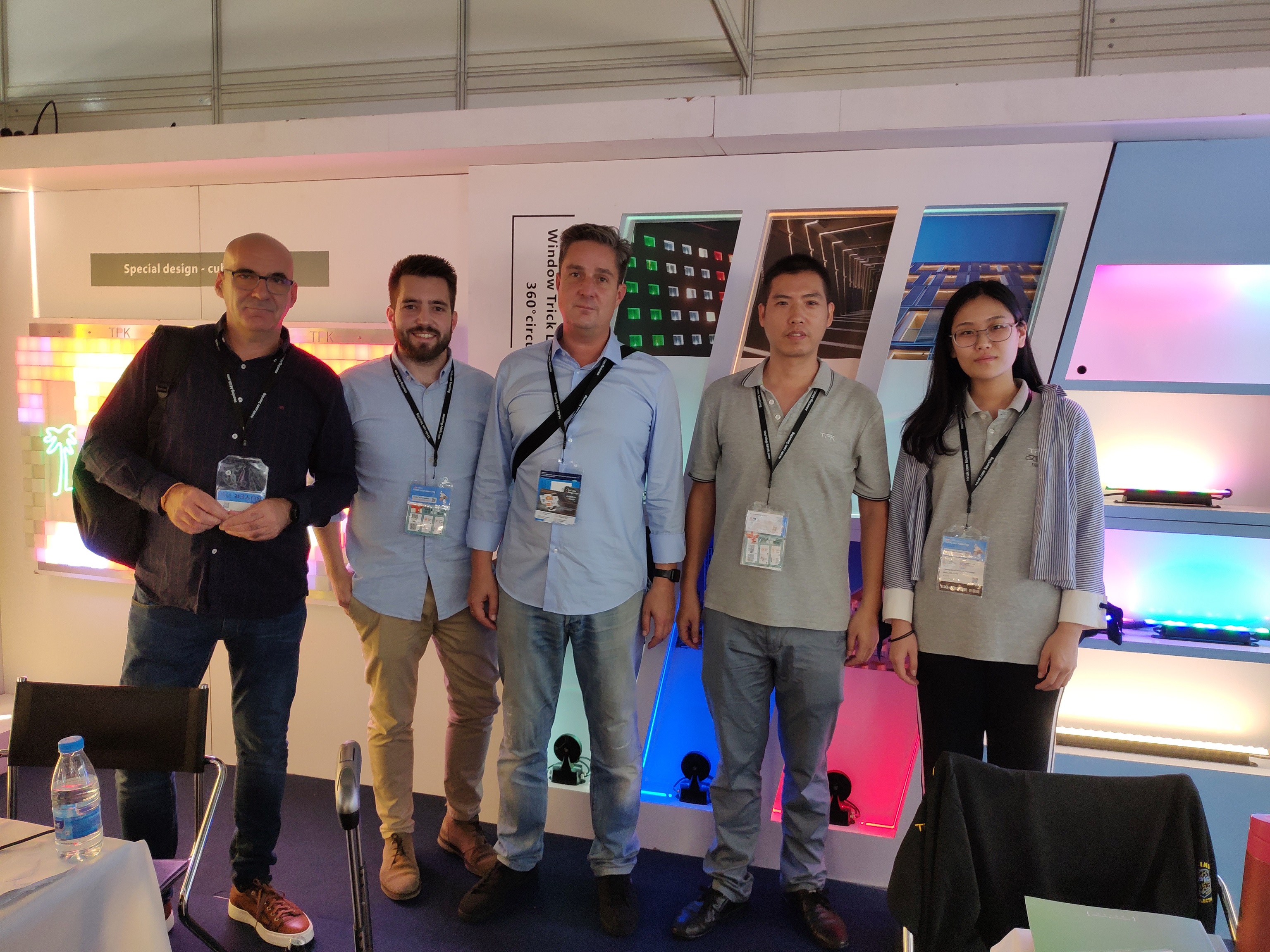 TPK Lighting exhibition team group photo in Hong Kong