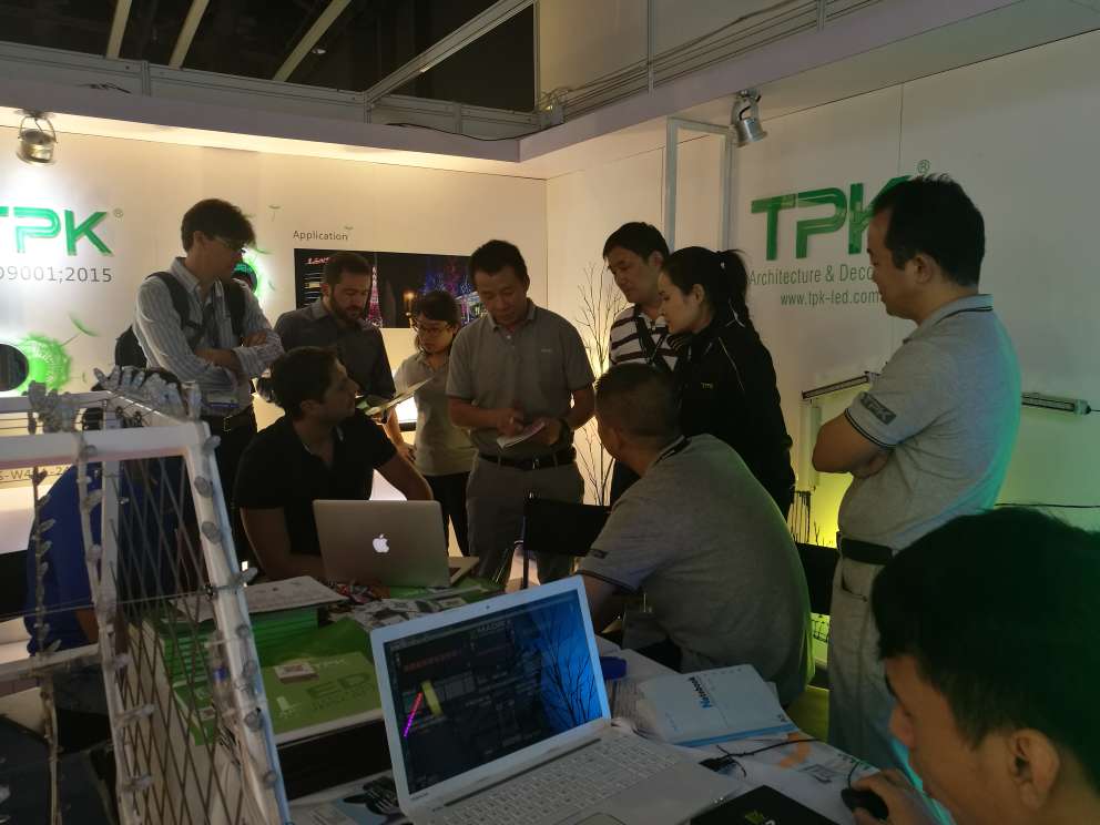 TPK Lighting intelligent commercial lighting exhibition booth at the 20th HKTDC Hong Kong Autumn Lighting Fair