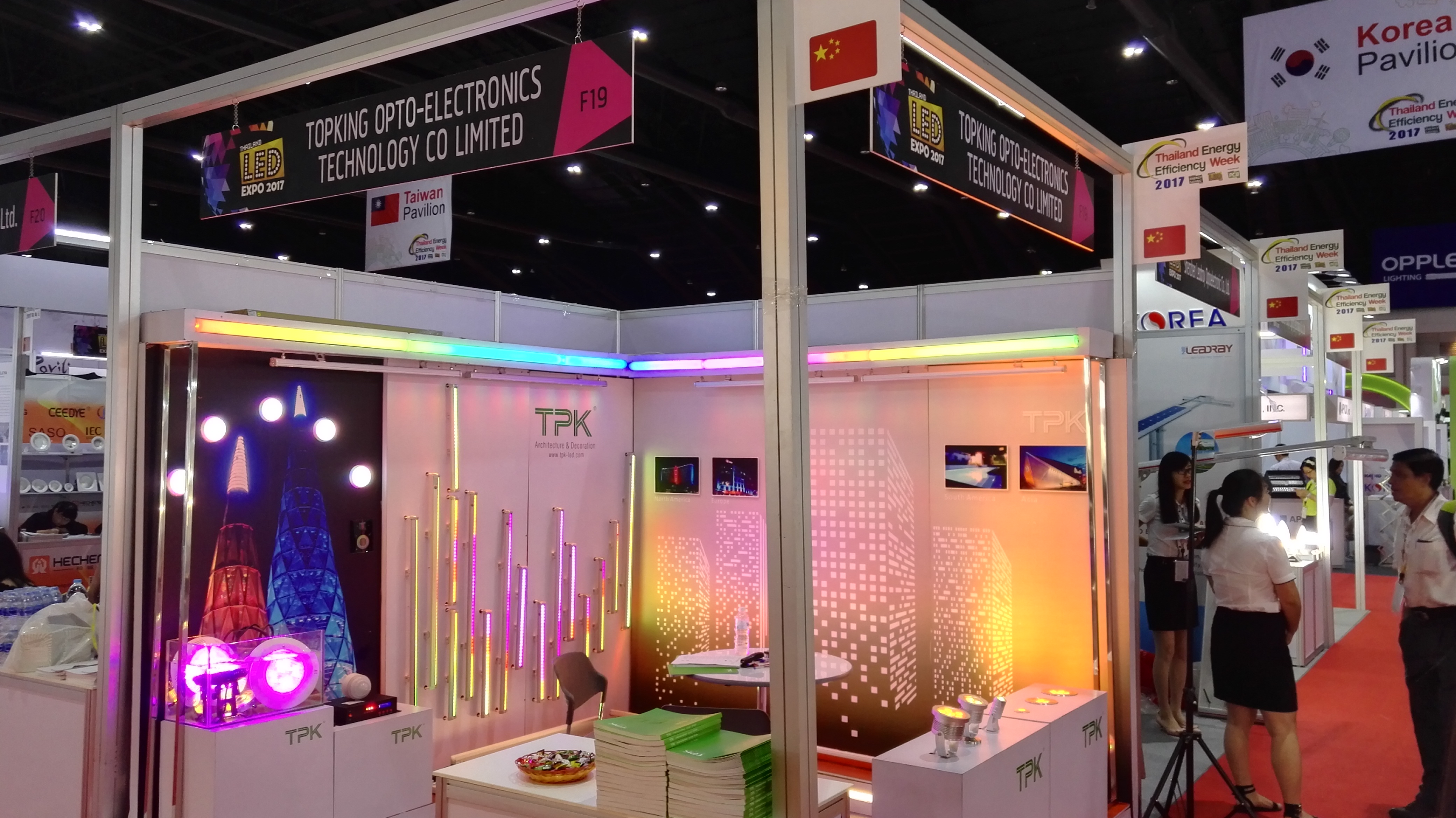 TPK Lighting commercial LED lighting booth at the 2017 Thailand Bangkok International LED Expo