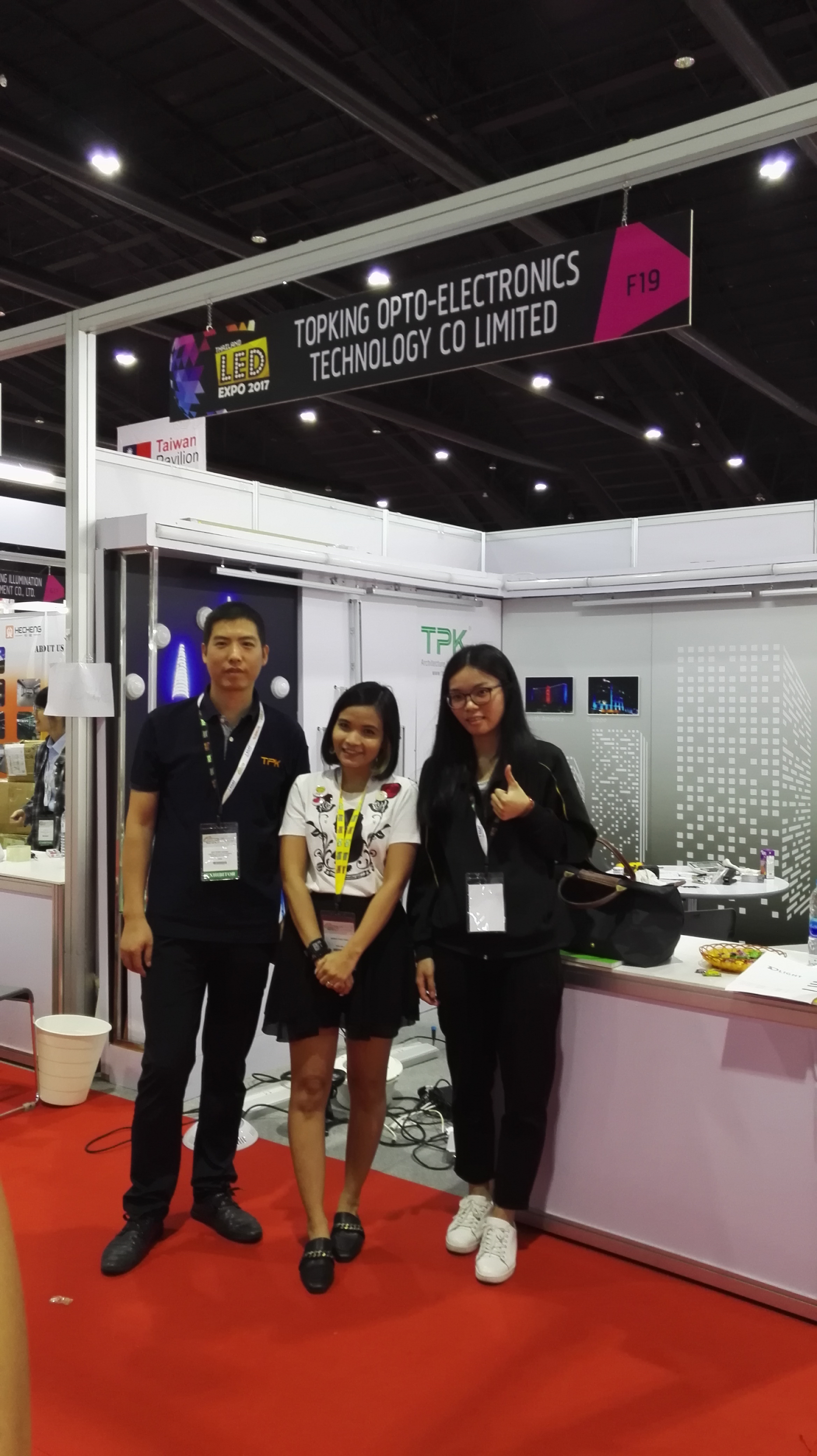TPK Lighting team group photo at the 2017 Bangkok International LED Expo