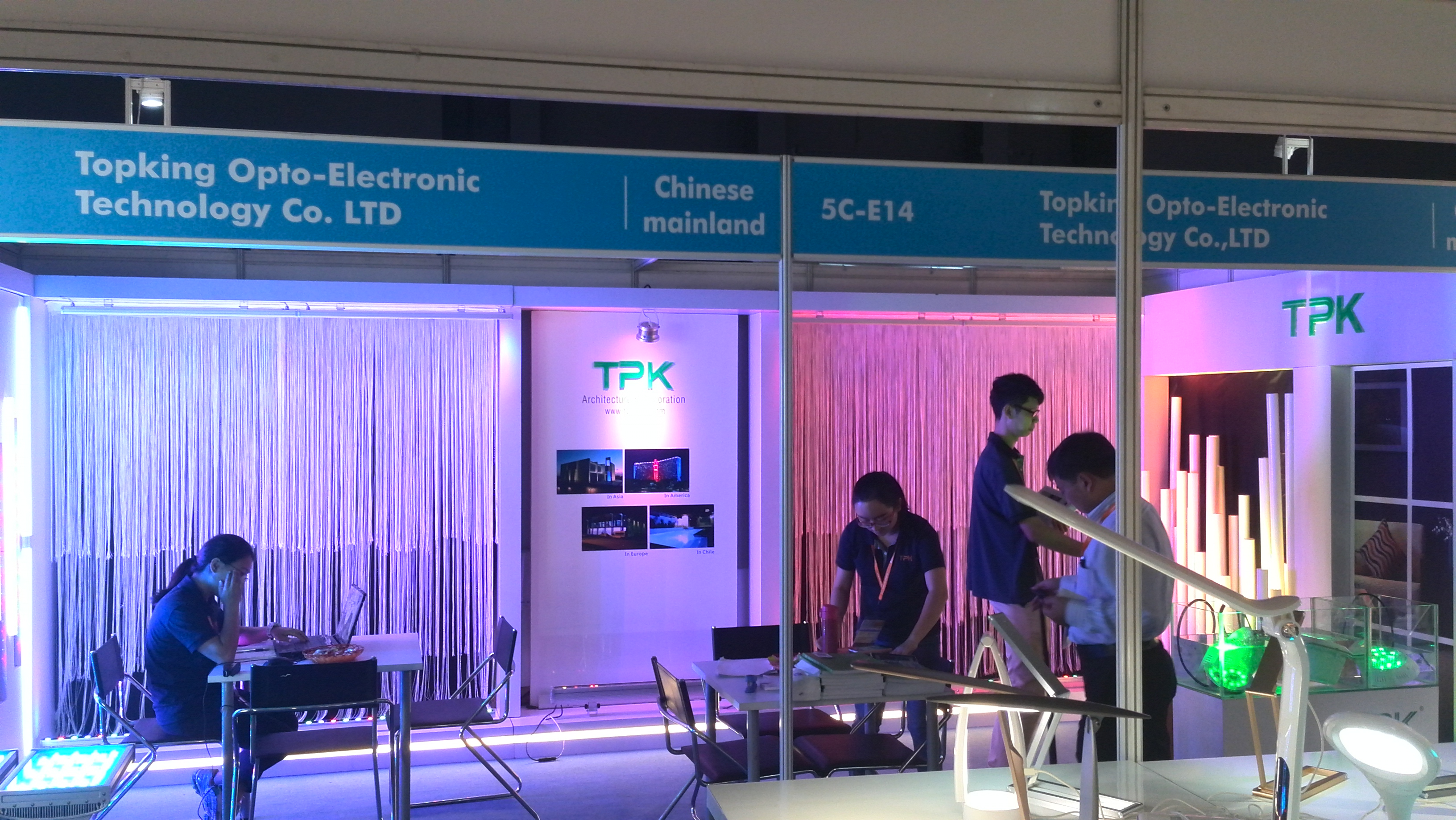 TPK Lighting Exhibition Booth 2016 at HKTDC showcasing commercial LED solutions