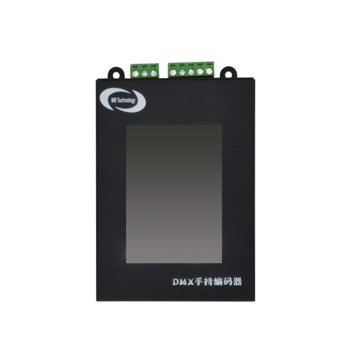 MR-WT35 DMX512 RDM address writer front panel with touchscreen
