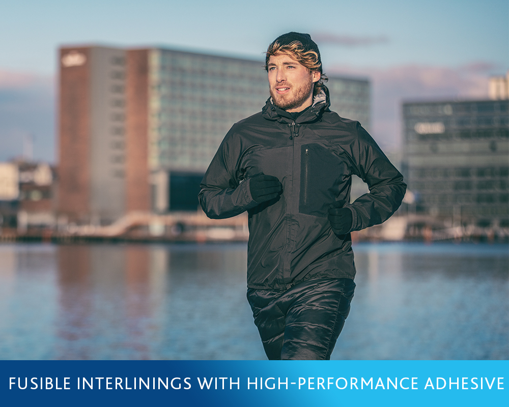 Interlinings made with high-performance adhesive, using special fusing technology.