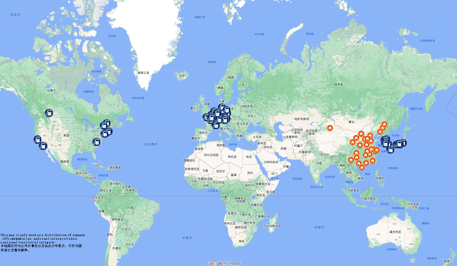 世界站点和网点分布