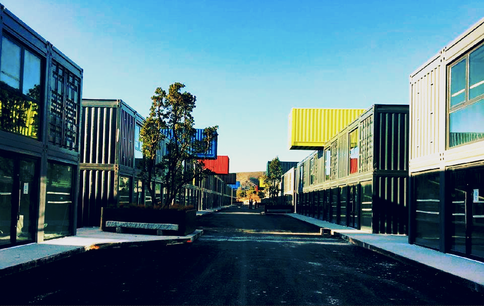 We can use a container design a shopping center, make a container store