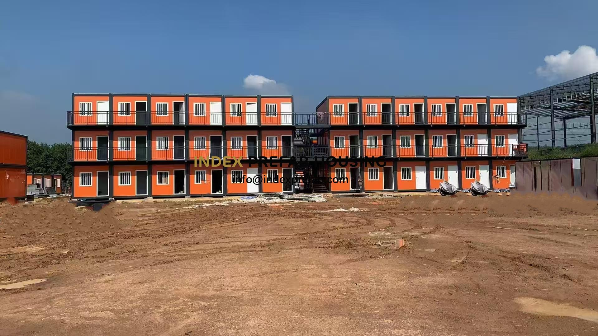 3 floors prefab container house, for labor camp