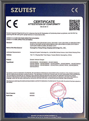 EV Charger CE Certificate