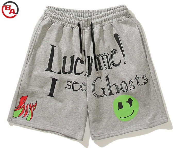 CustomApparelSupplierMen'sPaintPrint100-CottonCasualShorts